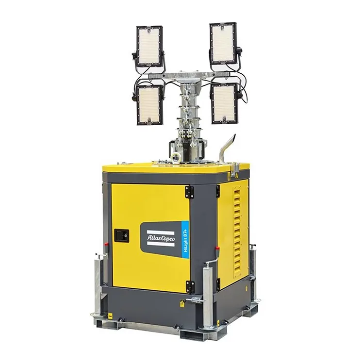 ​Ποια βασικά πλεονεκτήματα φέρνει το Atlas Copco LED Light Tower Hilight για έργα κατασκευής και φωτισμού εκδηλώσεων;